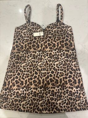 Leopard Print Mini Dress - Brown Animal Print